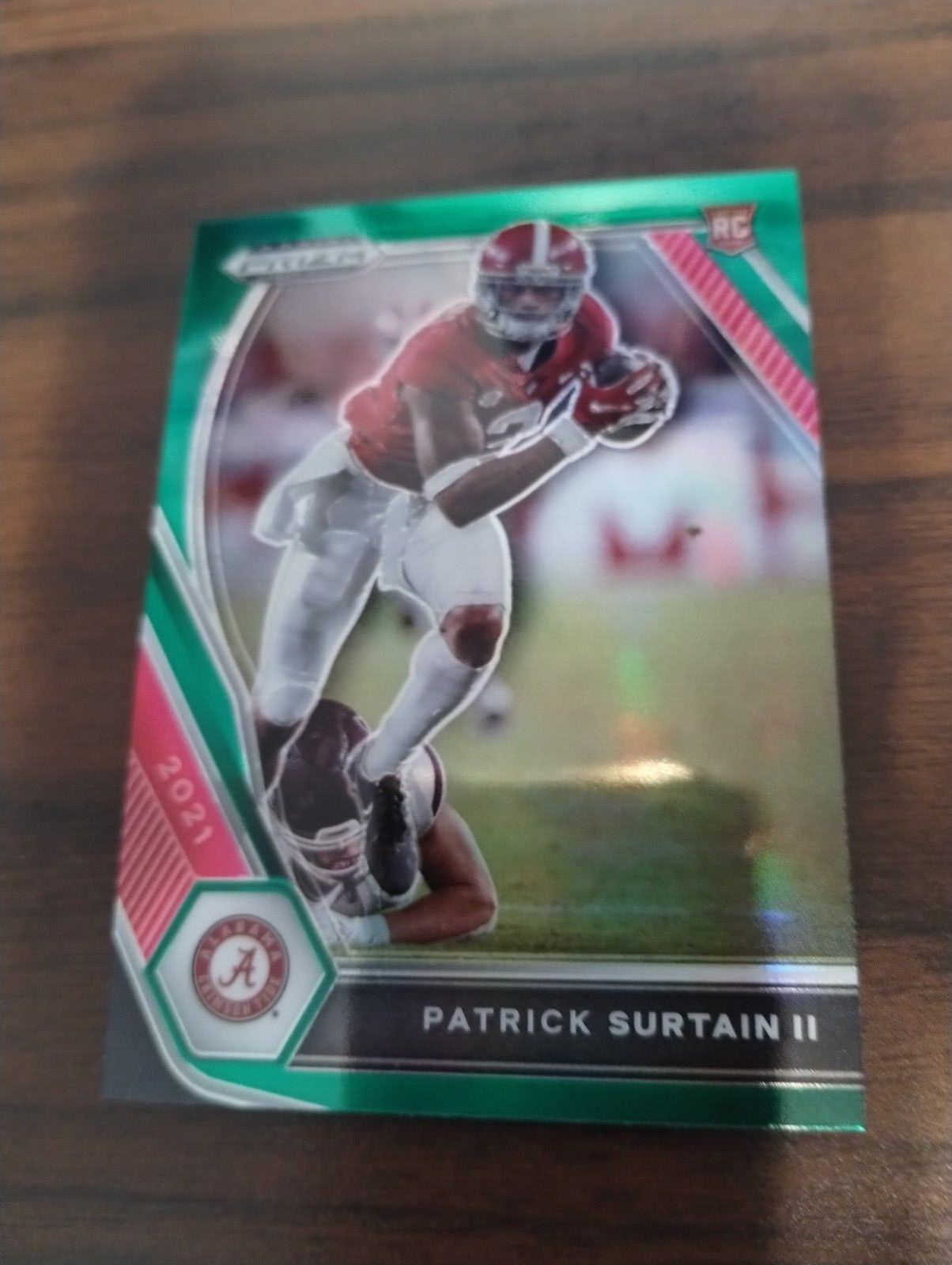 2021 Panini Prizm Draft #143 Patrick Surtain GREEN refractor rookie card Alabama