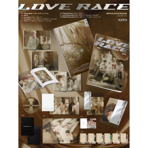 SF9 LOVE RACE Mini 15th Album General Class 2 Sets Photobook CD - Picture 2 of 4