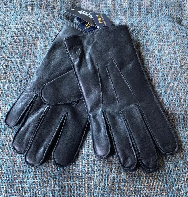 ralph lauren leather gloves mens