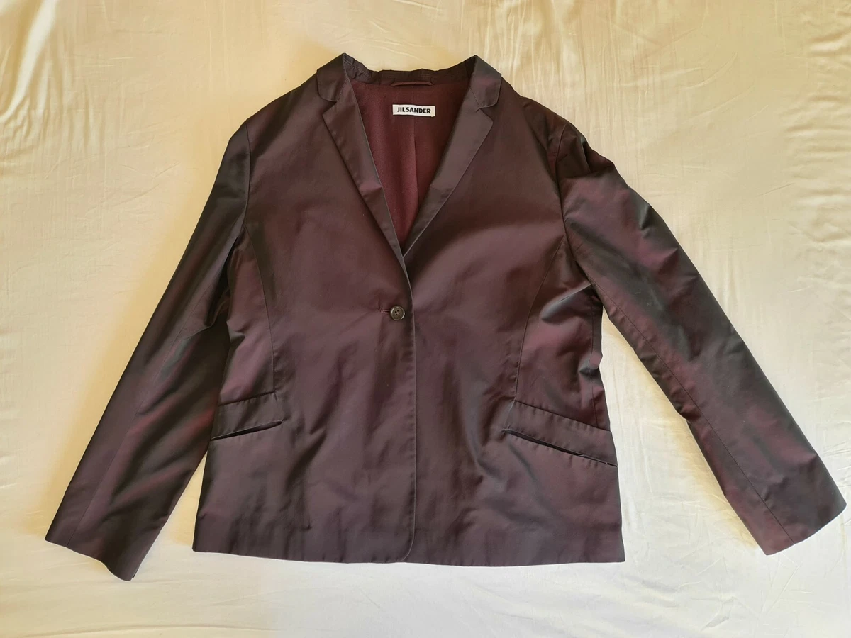 Jil Sander jacket in plum silk and polyester, FR size 44