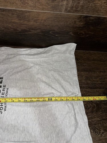 VTG John Deere T Shirt Adult XL Gray Hanes Beefy T Stomp Out Waste Waterloo Y2K - Picture 7 of 7