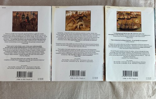 The Civil War: A Narrative (Volumes 1-3 Vintage Box Set) Shelby Foote 1986 - Picture 7 of 10