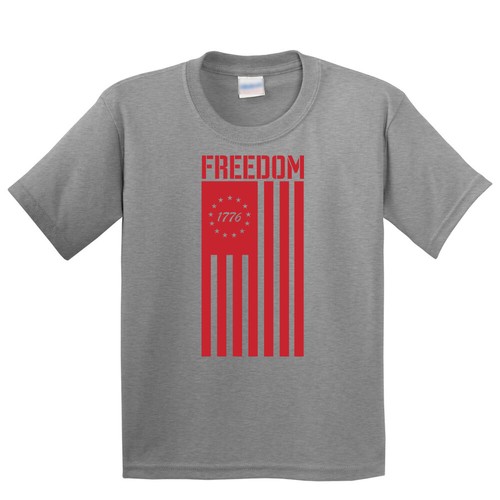 1776 Freedom Kids T-Shirt USA America Flag Patriotic Liberty Independence New - Picture 44 of 44