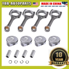 4 Set Connecting Rod Piston Fit for 11-19 Hyundai Sonata Kia Sorento Optima 2.4L