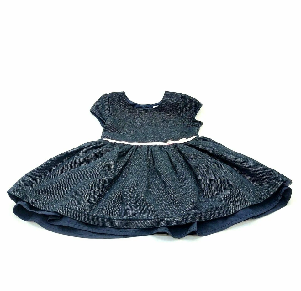 Niñas Carter's Brillante Dorado Negro/Rosa Fiesta de Vacaciones Formal Elegante Tutú Vestido 3T Foto 2 de 4