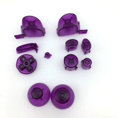 Full Clear Purple ABXYZ/L R Buttons+ThumbSticks D-pad for