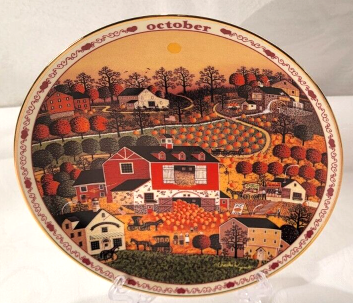 Charles Wysocki OctoberButternut FarmsDays to Remember 1999 Plate No