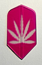 NEW Dart Flights - 10 Hot Pink Marijuana Pot Leaf Slim Sets Made in USA