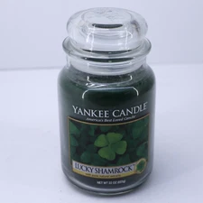 Yankee Candle Lucky Shamrock Green St Patrick's Day Large 22 oz Jar 2016 Edition