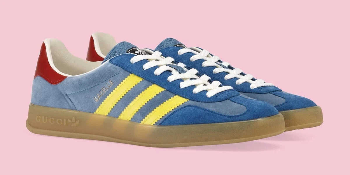 Gucci x adidas Gazelle Light Blue Suede for Sale | Authenticity