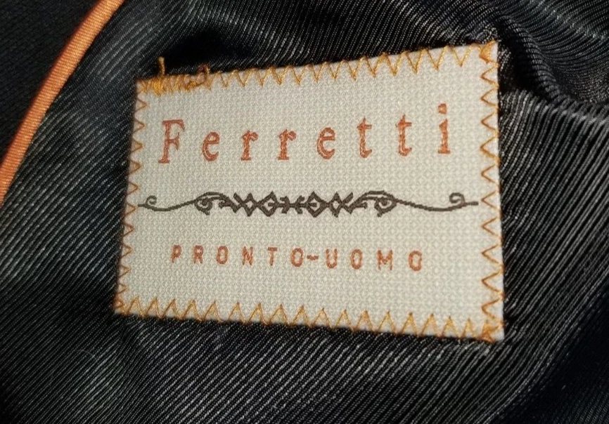 Blazer Hombre-FERRETTI-PRONTO UOMO-negro 100% lana forrado 'Oxford 2B' 2 botones-42R Foto 4 de 4