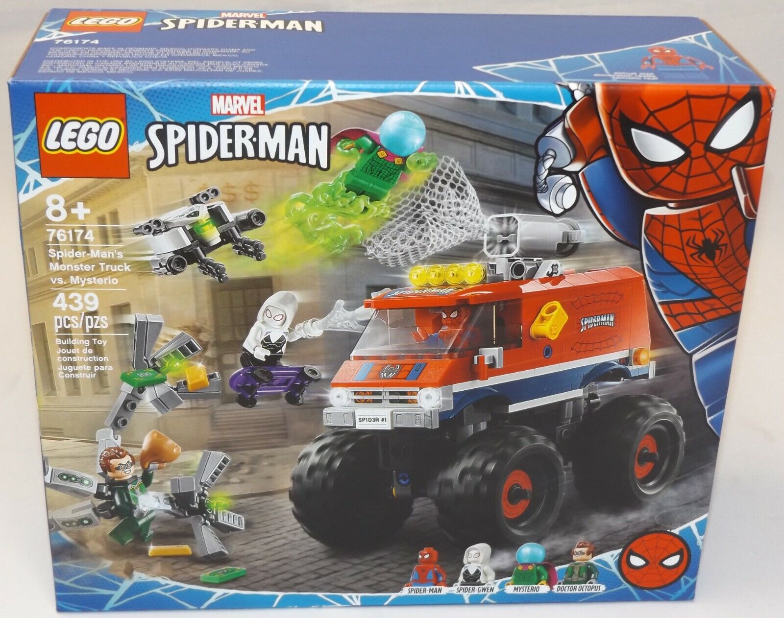 LEGO 76174 Spider-Man's Monster Truck vs Mysterio Spider-Gwen Dr Octopus