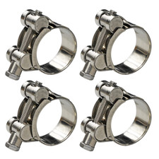 AKIHISA 4 Pack 26-28Mm ID Range T-Bolt Hose Clamps 304 Stainless Steel Heavy Dut