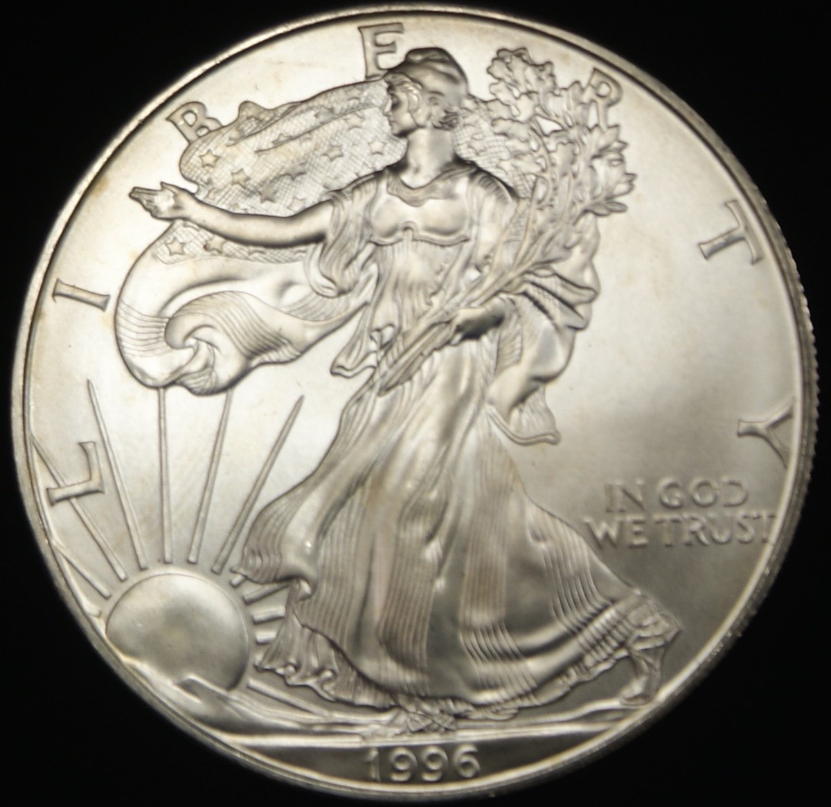 【プルーフ銀貨】 シルバーイーグル　ONE DOLLAR　1996年　ケース付 1996年 イーグル 銀貨 1オンス 1ドル シルバー アメリカン