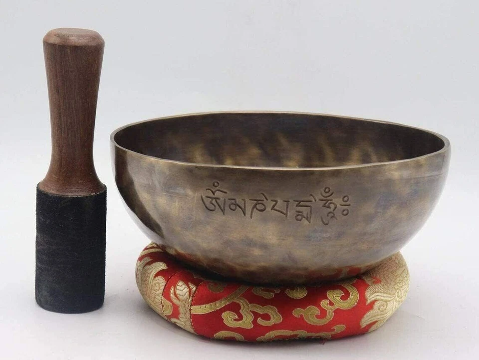 Cuenco para cantar luna llena tibetano espiritual curación del Himalaya yoga cuencos para cantar Foto 4 de 4