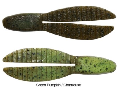 Keitech Flex Chunk 3'' Medium - GREEN PUMPKIN / CHARTREUSE- OVP - Trailer, Krebs