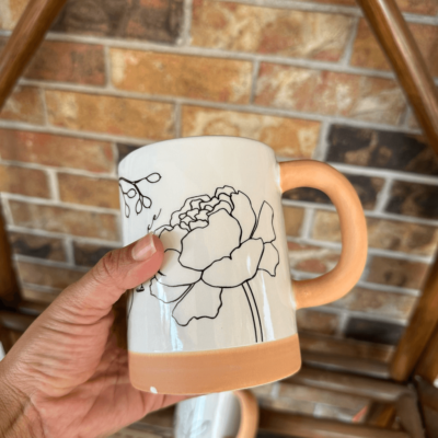 Youngs 21970 15 oz Ceramic Human Nature Mug, Assorted Style - Set of 4