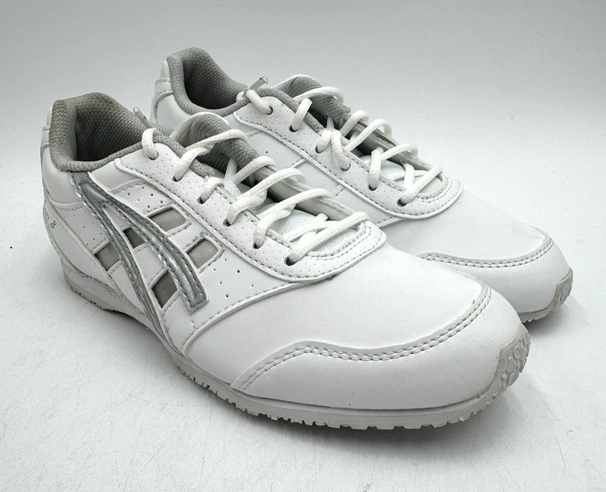 NUOVA scarpa Asics CHEER 8 GS unisex bambino bianca taglia US 11K Medium