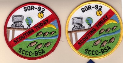 Act SCCC Santa Clara Council - Mint - 1992 Scout-O-Rama Lot of 2  Staff (yel)
