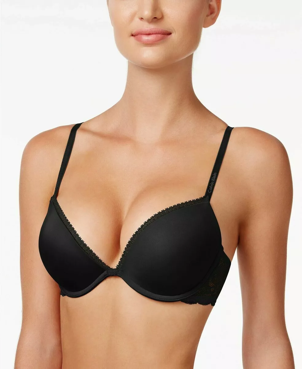 calvin klein women's seductive comfort push-up bra qf1446 black