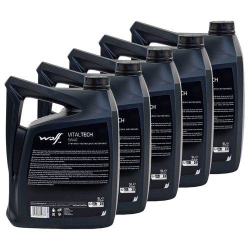 Motoröl WOLF VITALTECH 16116 SAE 5W40 5 X 5 Liter für Mercedes Opel Peugeot Mini - 第 3/5 張圖片