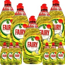 10 X FAIRY LEMON WASHING UP LIQUID KITCHEN DISH CLEAN DETERGENT LONG LAST 320ML 5.62 per litre