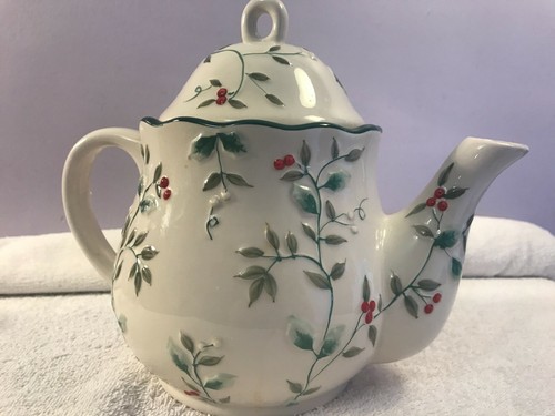Pfaltzgraff Winterberry Teekanne geformt 4 Tassen 8" hoch EX4139 - Bild 5 von 10