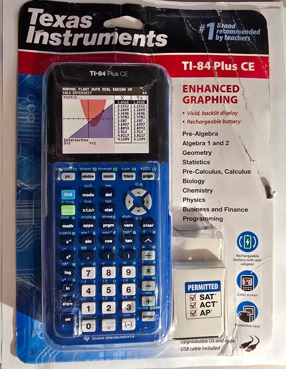 Texas Instruments 84 Plus CE Calculator - Blue | eBay