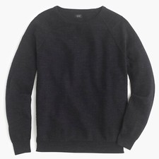 J.Crew Slim Rugged Cotton Sweater  S  Heather Black  79.50