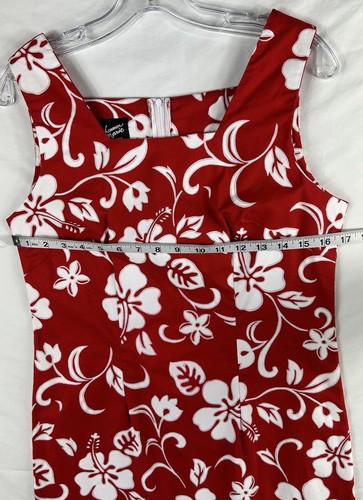 Vintage Shannon Marie Hawaiian Floral Cotton dress Size L/12 - Picture 7 of 8