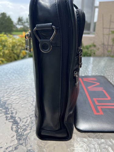 Tumi Alpha Nappa große schwarze Leder Aktentasche Organizer gepolstert - Bild 10 von 18