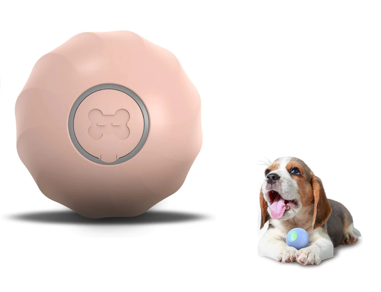 Cheerble Smart Interactive Pink Dog Toy Ball, Automatic Moving Bouncing Ball-Z