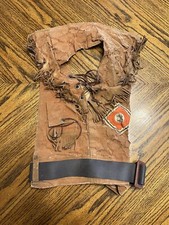 Vintage 1950s Made In USA Daniel Boone Fess Parker Youth Vest