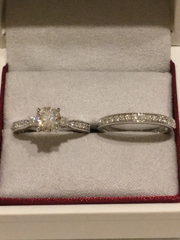 1 Carat Diamond Engagement Ring & Wedding Ring SET (2 Rings) - NEW, NEVER USED