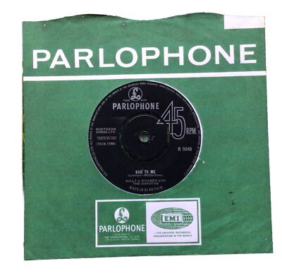 E341, Bad To Me, Billy J Kramer, 7'' 45rpm Single, Excellent Condition