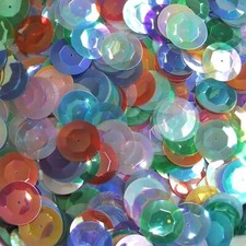 20mm Cup Sequins Rainbow Mix Crystal Iris Rainbow Iridescent Made in USA