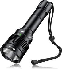 Dive Light 2000 Lumen Waterproof Flashlight with 5 Modes, Underwater Flashlight