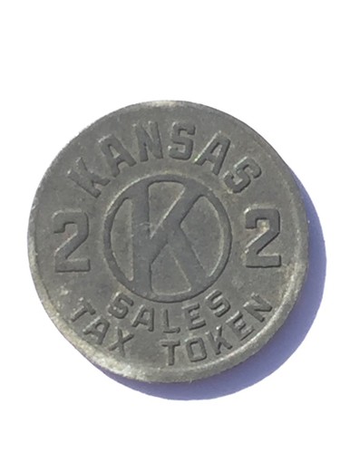 Kansas 2 Sales Tax Token Trade KS-S1 KS-S2 Lot Destroyed Coin Bill Money - Picture 3 of 12