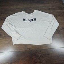Y2K Abercrombie  Fitch Cropped Be Nice Sweatshirt Womens Size Medium