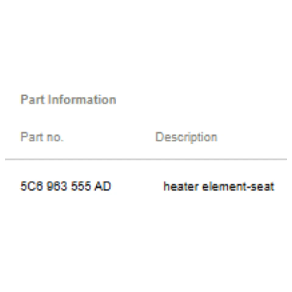 2012–2016 VW Beetle Front Left Seat Heater Pad USED OEM 5C6963555AD - Image 2 of 4