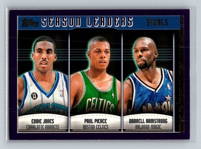2000-01 Topps #153 Steals Leaders Eddie Jones / Paul Pierce / Darrell Armstrong