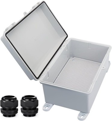 IP67 Waterproof Electrical Junction Box Outdoor Enclosure 11.4x7.5x5.5 ABS