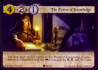 The Power of Knowledge Ungraded AGOT: Iron Throne Edition