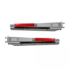 2PCS Chrome Straight Spring Loaded Mud Flap Hanger 30" Length 2.5" 2 1/2 Inches