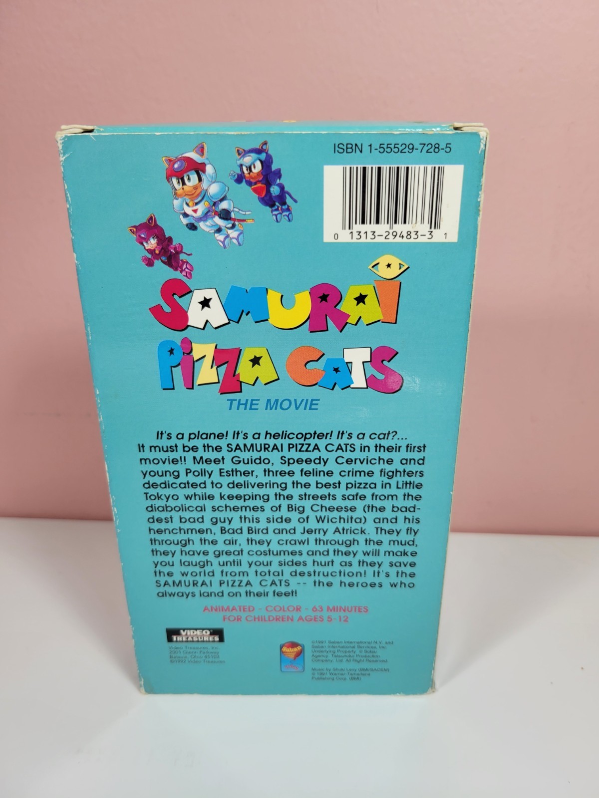 1991 Saban SAMURAI PIZZA CATS The Movie VHS
