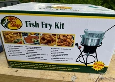 Bass Pro Shops Fish Fry Kit 58000 BTUs 10.5 Qt Aluminum Pot With Lid Deep Fryer