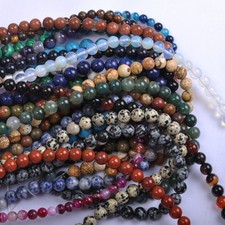 Lot Natural Gemstone Round Charm Spacer Loose Beads 4MM 6MM 8MM 10MM 12MM