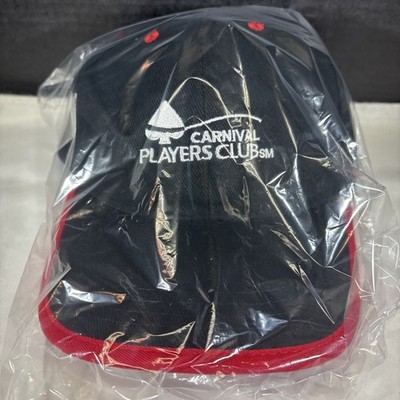 Carnival Cruze Players Club Black Hat / Cap Adjustable Adult Size OSFA