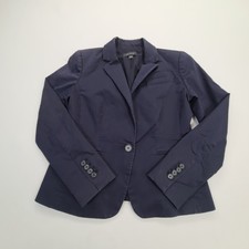 Ann Taylor Jacket Womens Size 2 Blue Blazer Classic Workwear Business Casual