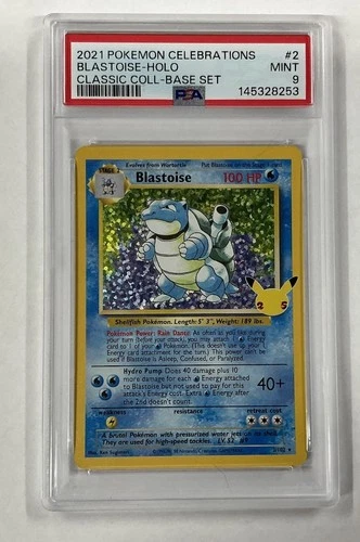 POKEMON 2021 Celebrations BLASTOISE Holo Classic Coll Base Set #2 PSA 9 Mint 2